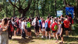 Visita de escolares al proyecto LIFE+ Rebollo
